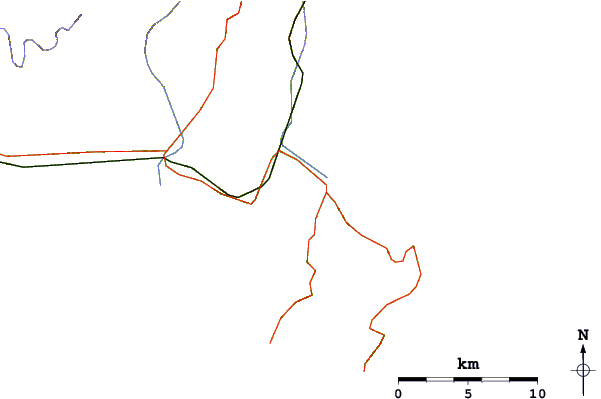 Strade e fiumi intorno Opoutama Beach