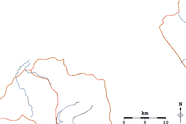 Strade e fiumi intorno Orere Point