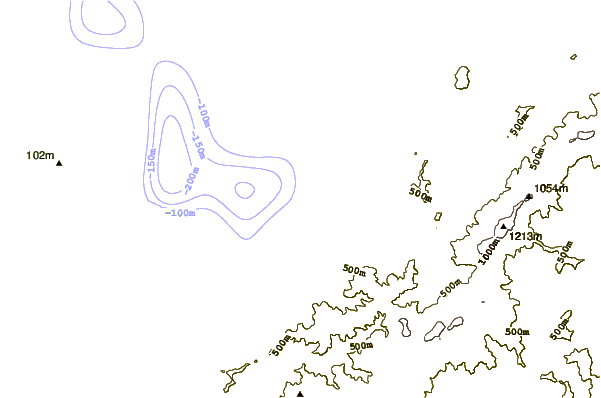 shoreline intorno Outer Cut