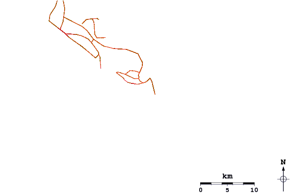 Strade e fiumi intorno Outside Rodger's Beach