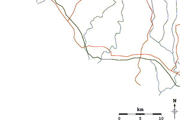 Strade e fiumi intorno Patea River Mouth
