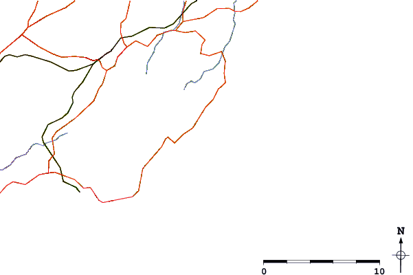 Strade e fiumi intorno Pendower Beach
