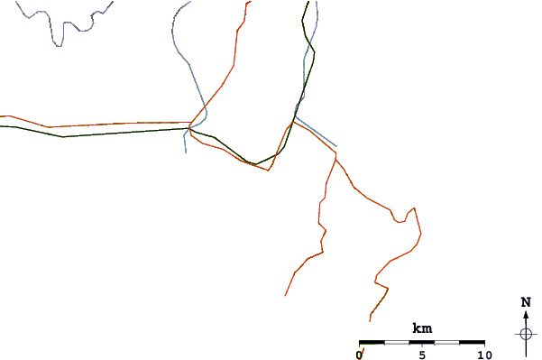 Strade e fiumi intorno Point Annihilation