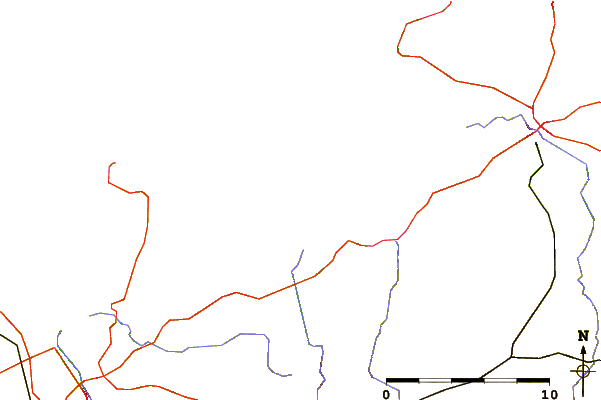 Strade e fiumi intorno Poul Rodou