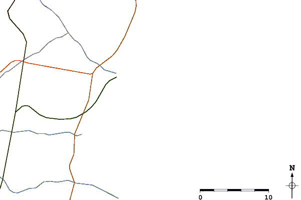 Strade e fiumi intorno Punta de la Raja