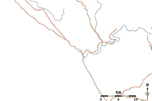 Strade e fiumi intorno Russian Rivermouth