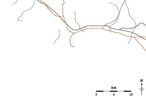 Strade e fiumi intorno San Agostino (Gaeta)