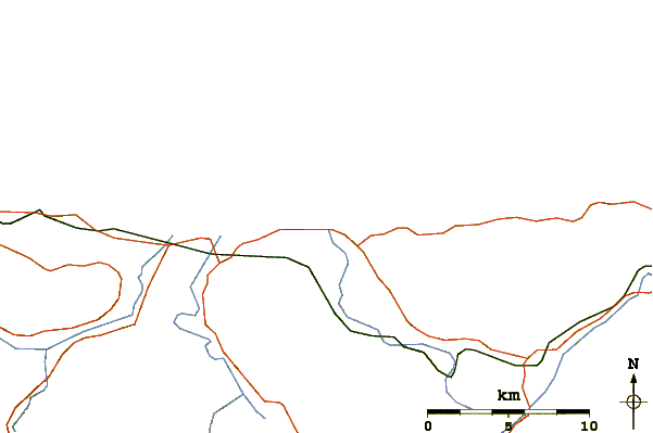 Strade e fiumi intorno San Vicente Rivermouth