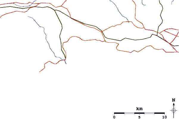 Strade e fiumi intorno Seaton