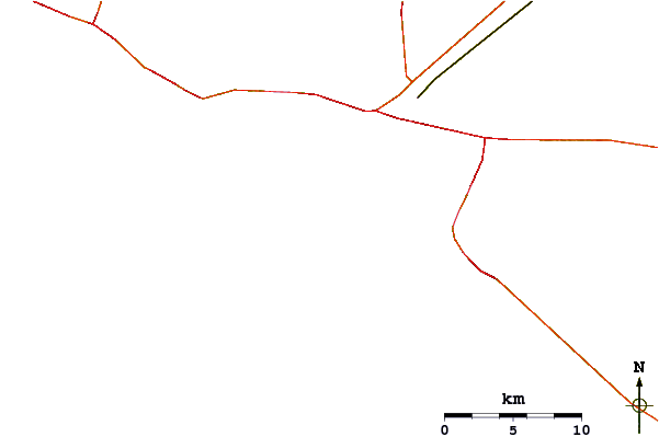 Strade e fiumi intorno Shell Island