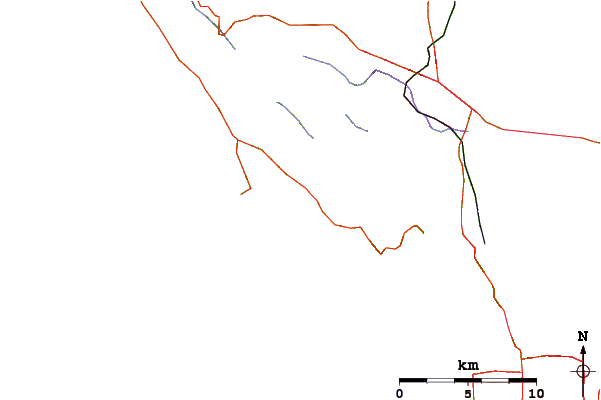 Strade e fiumi intorno Stinson Beach