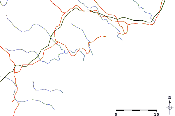 Strade e fiumi intorno Taits Beach (Waikari River)