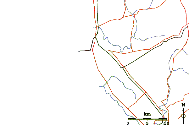 Strade e fiumi intorno Tarcoola (Chanteez)