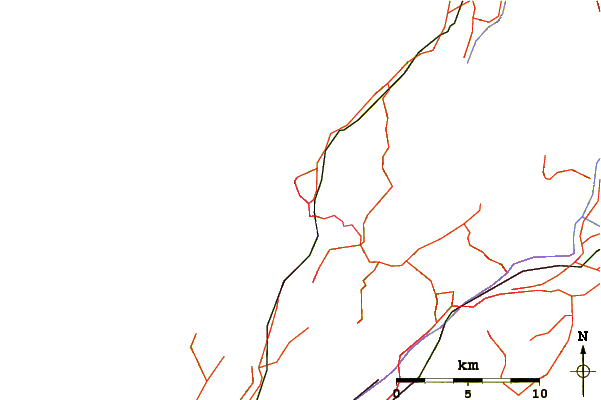 Strade e fiumi intorno The Pa