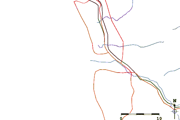 Strade e fiumi intorno Tijuana Sloughs