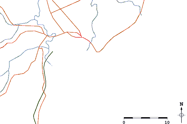 Strade e fiumi intorno Tuamotu Island