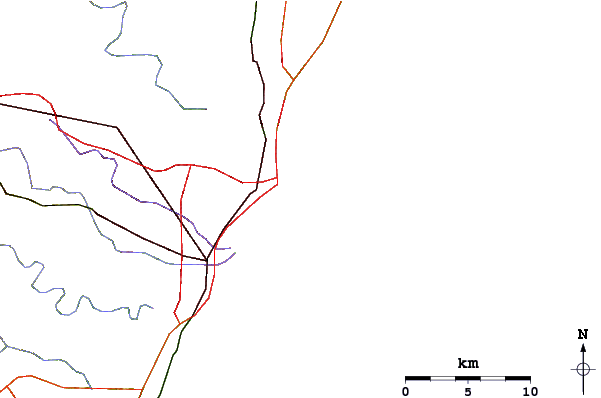 Strade e fiumi intorno Vetchs Reef