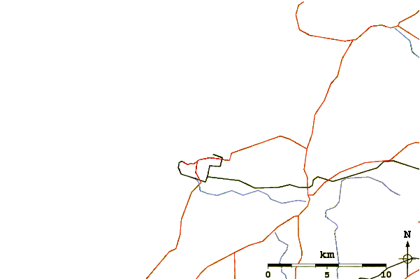 Strade e fiumi intorno Whipsiderry