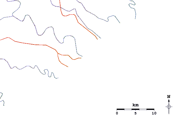 Strade e fiumi intorno Whispering Waves
