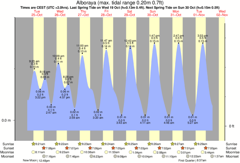 diagramma di marea per vicino Malva Rosa surf break