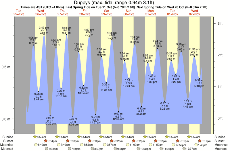 diagramma di marea per Duppys vicino Maycocks surf break