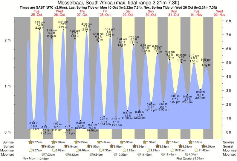 diagramma di marea per vicino Santos Reef surf break