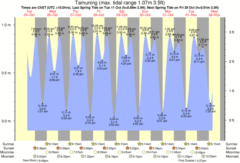 diagramma di marea per vicino Leftovers surf break